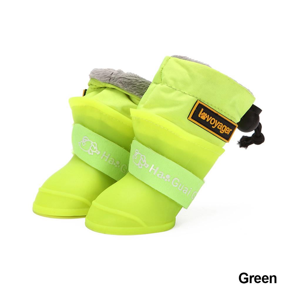 Теплые непромокаемые непромокаемые ботинки для домашних животных, зимние зимние сапоги для маленьких и средних собак для щенков, флисовые мягкие силиконовые регулируемые нескользящие непромокаемые сапоги для домашних животных