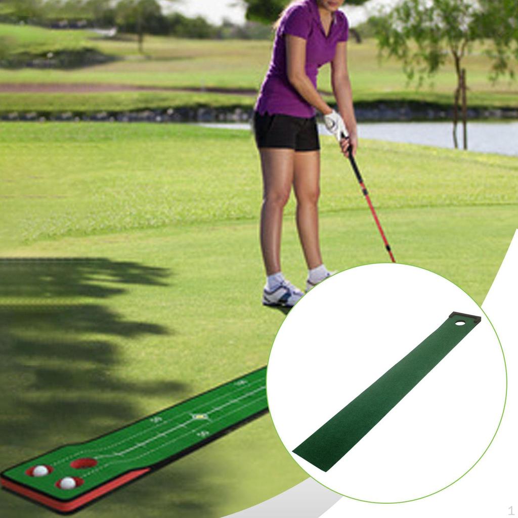 Golf Putting Mat Return Putter Training Equipment 9 Degree Slope for Fathers Gift Home Office Party