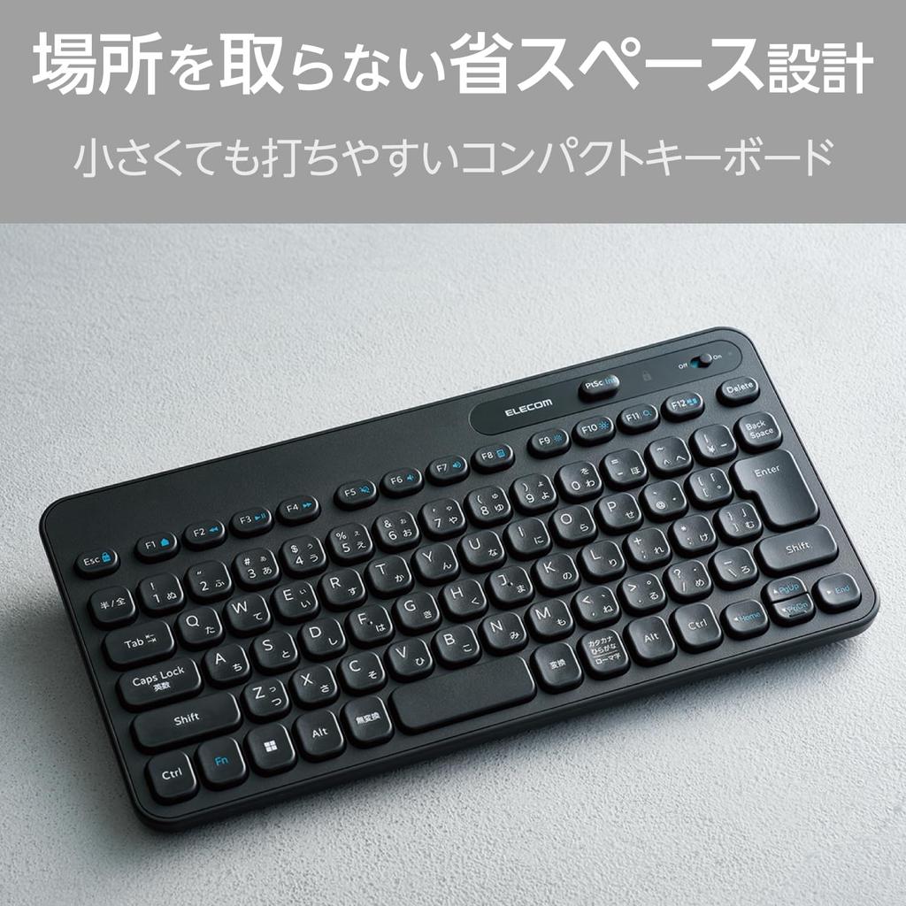 ELECOM Беспроводная Беспроводная Мембранная Оснащена функцией Caps Lock Отключаемая 5 миллионов раз долговечная Совместимая с Windows Черная Клавиатура, Тип,