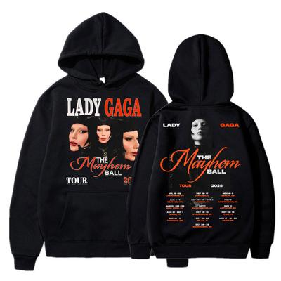 Худи Lady Gaga Mayhem Tour 2025 Мужские Женские Модные Винтажные Y2k Популярные Свитшоты Флис Оверсайз Повседневные Пуловеры Уличная Одежда