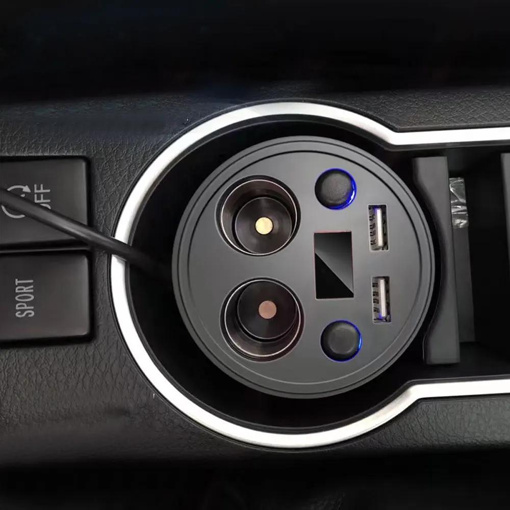 3.1A Автомобильное зарядное устройство для прикуривателя Быстрая зарядка с 2 розетками 2 USB-порта для iPhone 14 13 Pro Max 12 11 Sumsung Xiaomi OnePlug