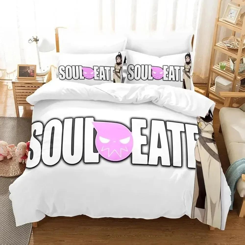 Новый комплект постельного белья с 3D-мультфильмами Soul Eater Single Twin Full Queen King Size Bed Set Adult Kid Bedroom Duvet cover Sets Home Textiles