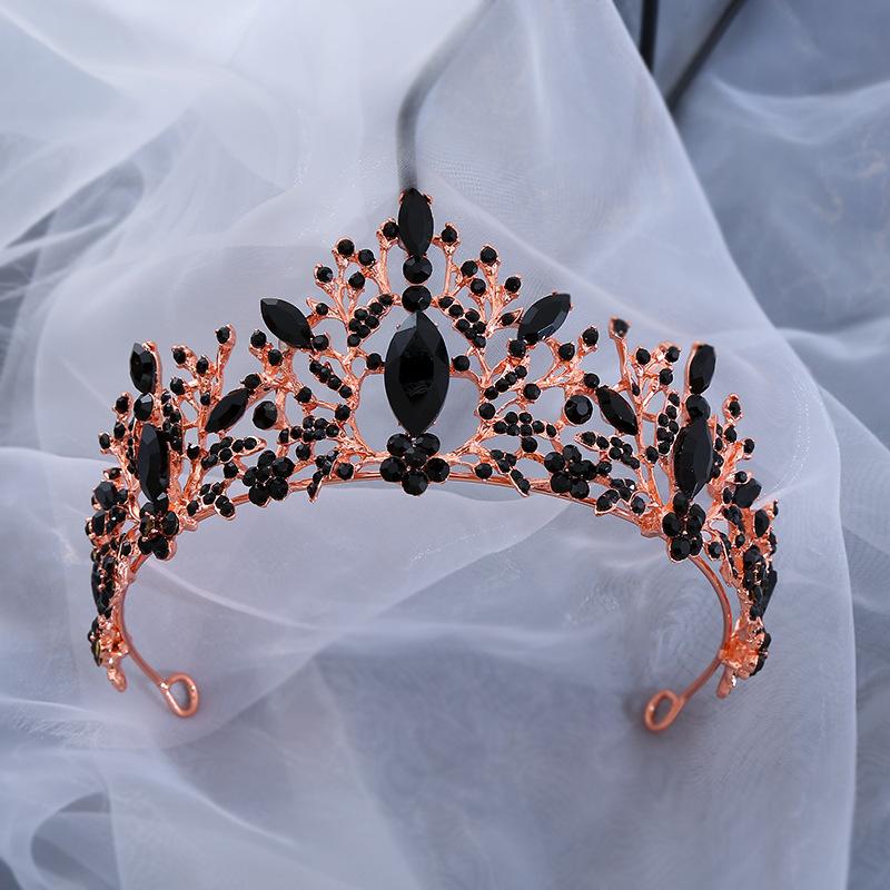 Bridal Crown Tiara Metal Rhinestone Crown Queen Birthday Hairband Hairpin