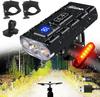 Яркий светодиодный передний фонарь для велосипеда с USB-перезаряжаемым MTB-фонариком для горного велосипеда 1200 лм, фонарик для велосипеда, велосипедного скутера