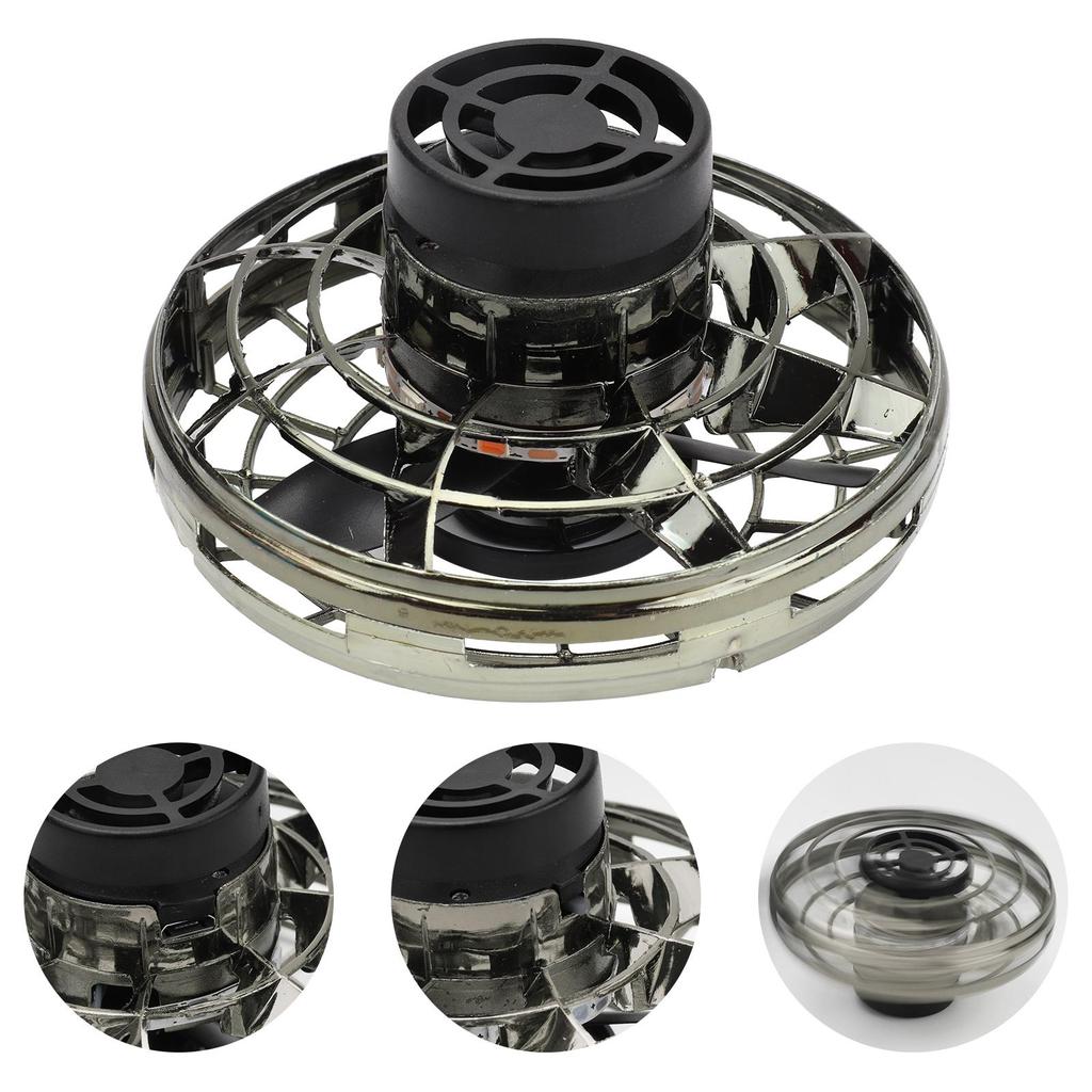 Mini Top Toy Hand Operated Drone with USB Charging for Kids Adults Gifts Flying Drone Toys with 360° Rotating and Shinning RGB LED Lights