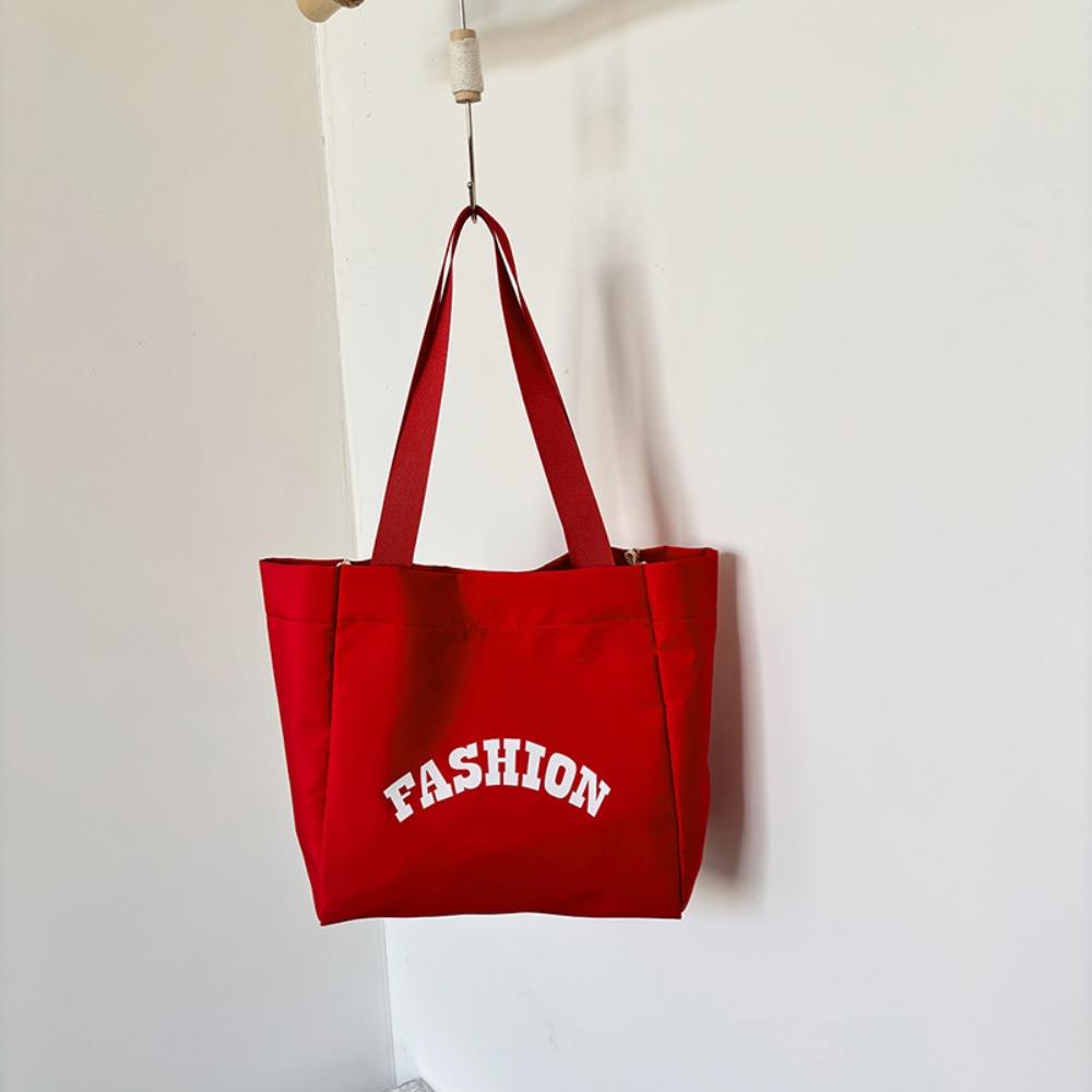 Nylon Canvas Tote Bag Printed Letter Shoulder Bag Fashion Simple Handbag  Streetwear
