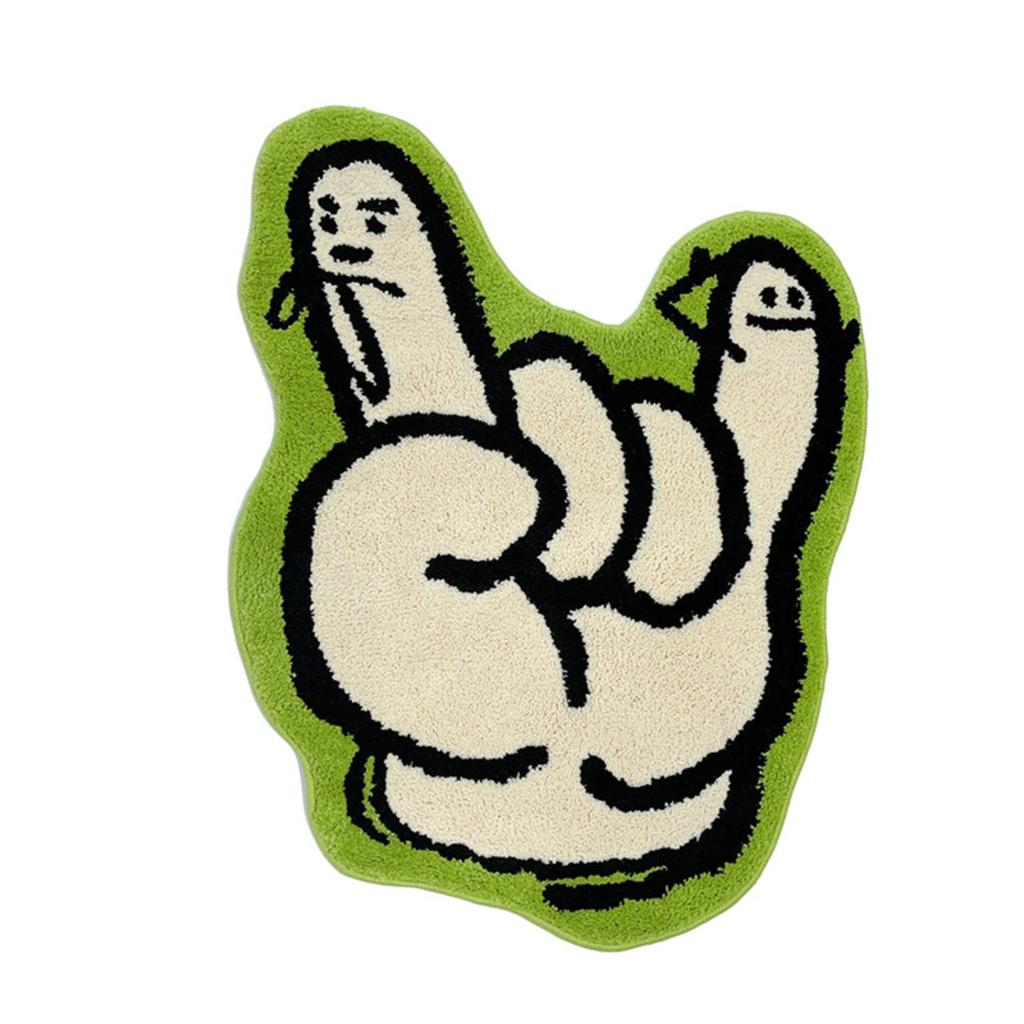 Gesture Floor Mat Flocking Bathroom Mat Absorbent Toilet Non- Mat Living Room Coffee Table Sofa Carpet