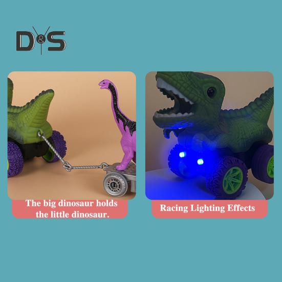 1 набор игрушечных треков для машинок-динозавров с легкой музыкой, обучающая самодельная трасса для строительства, антигравитационная игра-динозавр, американские горки, гоночная игрушка для скалолазания