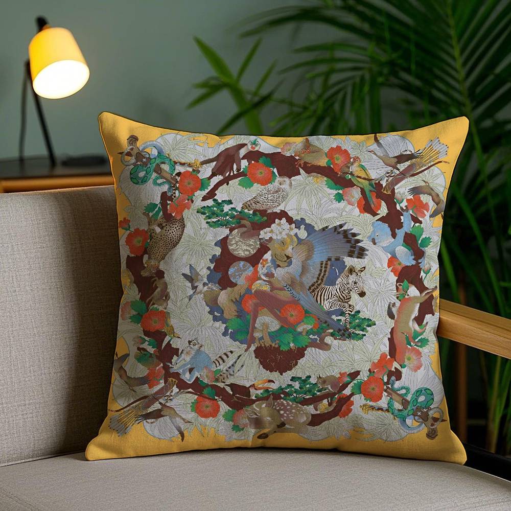 Oriental Classic Buddha Statue Print Pillow Case Anti-dustmite Pillowcase Invisible Zipper Silky Short Plush Sofa Cushion Cover
