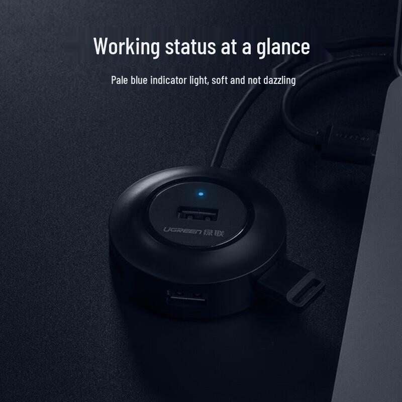 Ugreen 4-портовый OTG-хаб USB 2.0 с портом питания