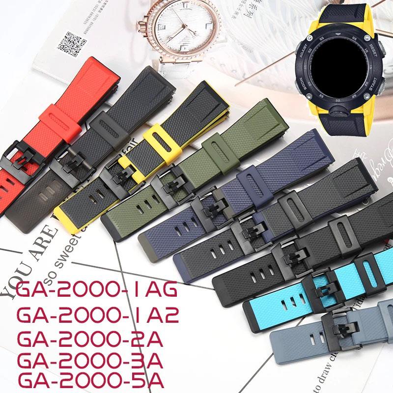 24-мм смоляной ремешок для Casio PROTREK GA2000 PRG-600 PRW-6600 PRG-650, мужской, спортивный, водонепроницаемый, резиновый, аксессуары для часов