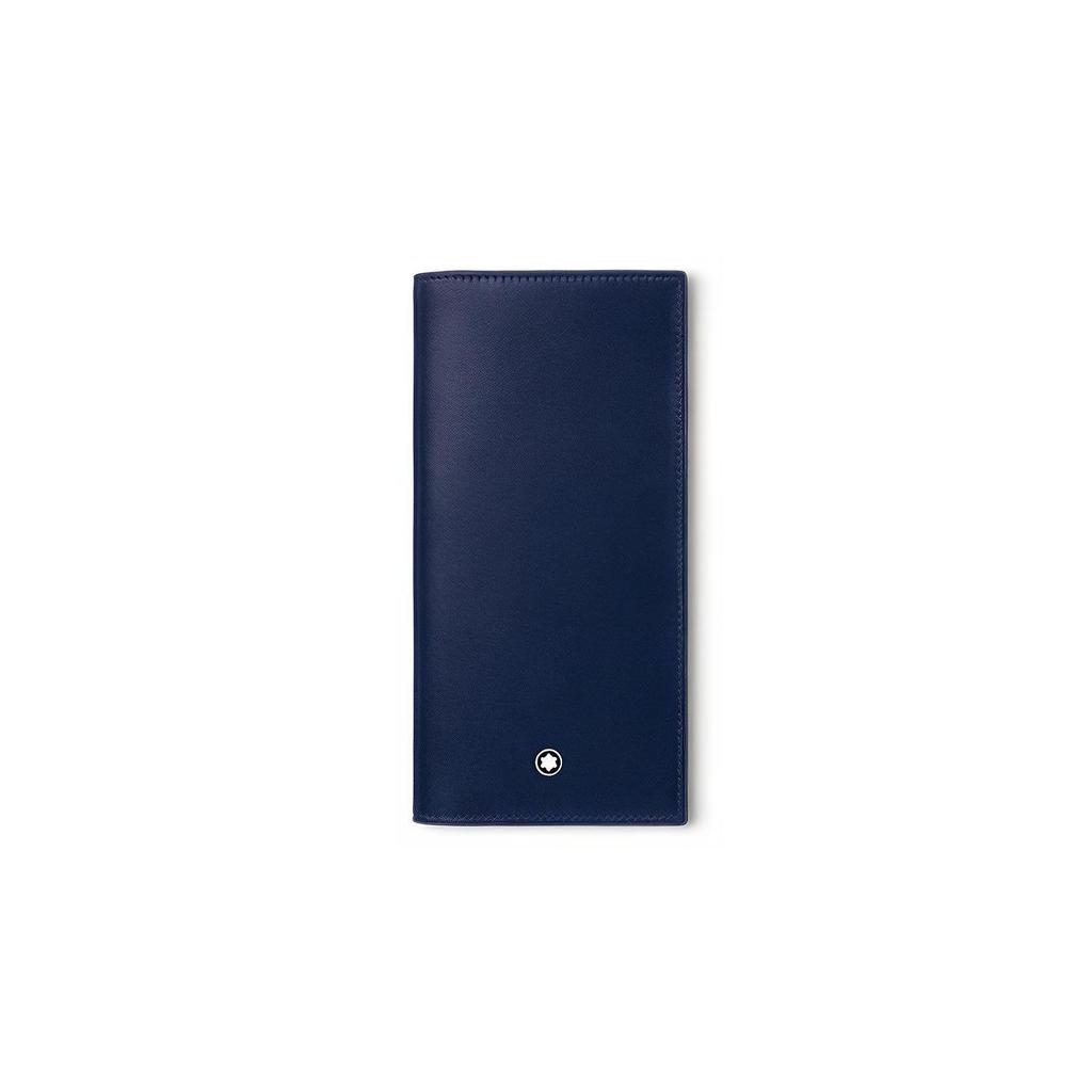 Montblanc Meisterstück Hexagonal White Star Leather Wallet Men wallet Ink-Blue 131696