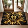 Athletic Bilbao Football Design Crystal Velvet Rug Soft Decorative Mat for Bedroom Entrance
