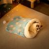 Comfortable Thickened Cat Sleeping Bag Soft Pocket Type Cat Bed Warm Closed Cat Bed Funny Pet Nest Lovely Nest Pet Supplies