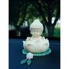 Статуя Будды-ребенка в форме лотоса для спокойного пространства, идеально подходит для украшения дома, рабочего стола в офисе и приборной панели автомобиля (Белый, Упаковка 1 шт.), Мрамор, статуя Будды