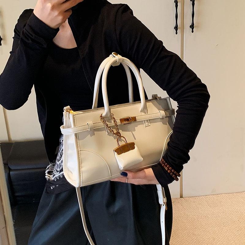 Niche Fashion Oil Wax Leather Portable Refrigerated Retro Casual Shoulder Bag High-End Tote Женская сумка