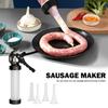 Sausage Meatballs Filling Tool Stainless Steel Meat Stuffer Sausage Maker Household Space Saving Removable Safe for Home Kitchen