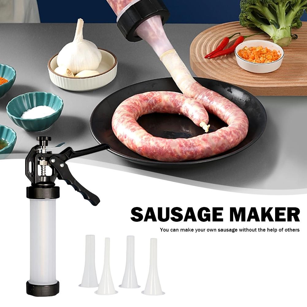 Manual Sausage Stuffing Machine Homemade Sausage Stuffer Sausage Meat Fillers Syringe Manual Meat Injector Tools Kitchen Gadgets
