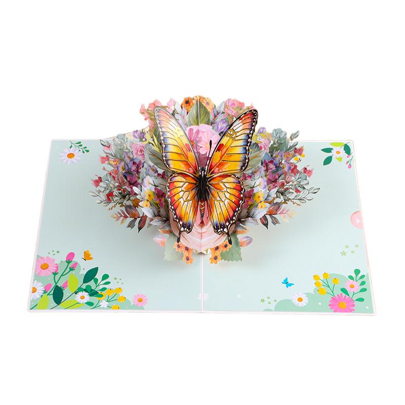 3D Butterfly Pop Up Greeting Cards Postcard For Valentine'S Day, Mother, Anniversary, Wedding Invitation Greeting, Birthday Gift