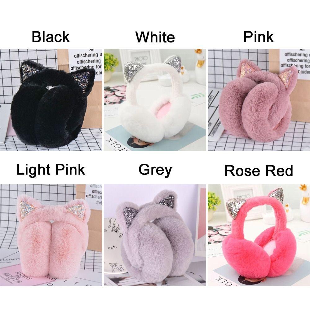 Muffs Lovely Folding Frostproof Soft Plush Cartoon Earmuffs Warm Headband Ear Protectors Earflaps