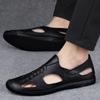 Genuine Leather Casual Shoes for Mens Comfort Korean Version Men Sandals 2024 Summer Outdoor Walking Sneakers Breathable Sandals