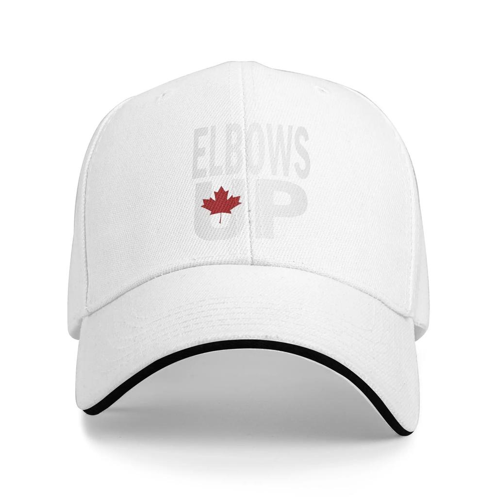Canada Elbows Up White Letter Casual Baseball Cap Summer Trucker Hat Hunting Camping Hip Hop Hats Unisex-Teens y2k Cool Caps