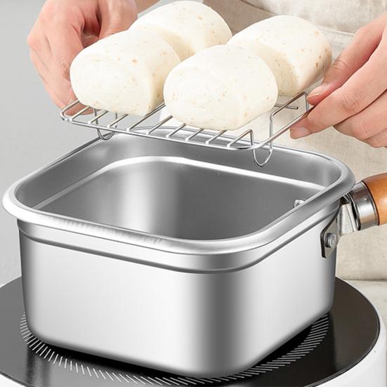 Маленькая фритюрница пароварка кухонная утварь кухонный инструмент деревянная ручка нержавеющая сталь