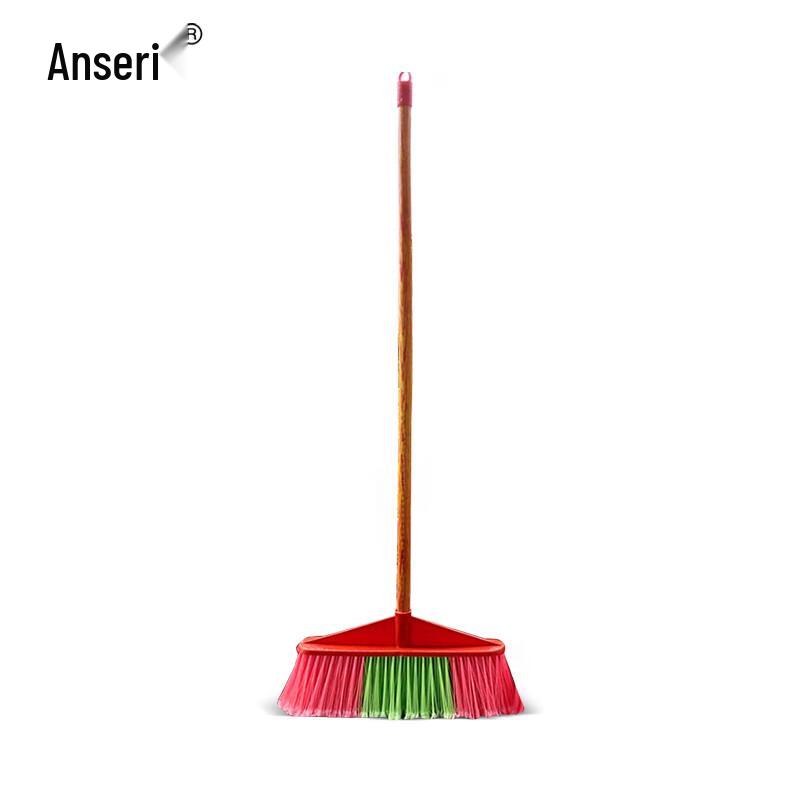 Anserui Wooden Handle Plastic Broom