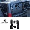 Для Hummer H2 2003-2009 H3 2005-2009 Автомобильный стайлинг ПВХ Черный/Красный Заднее стекло автомобиля Наклейка-графика на лобовое стекло Автоаксессуары