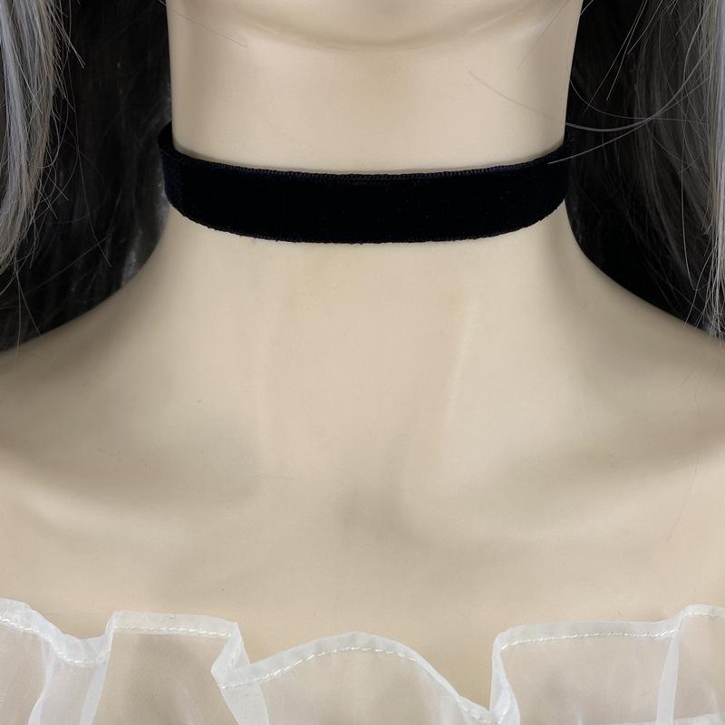 Бархатное колье-чокер, готическое винтажное колье-цепочка для девочек и женщин, черное колье-чокер, модные украшения на шею, аксессуары для воротника