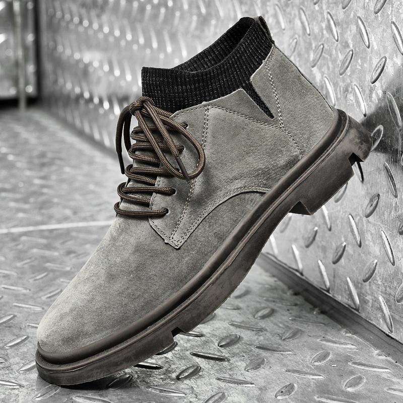 Модные, популярные мужские ботильоны из Европы и Америки, высококачественные туфли, увеличивающие рост, классические мужские деловые туфли на толстой подошве