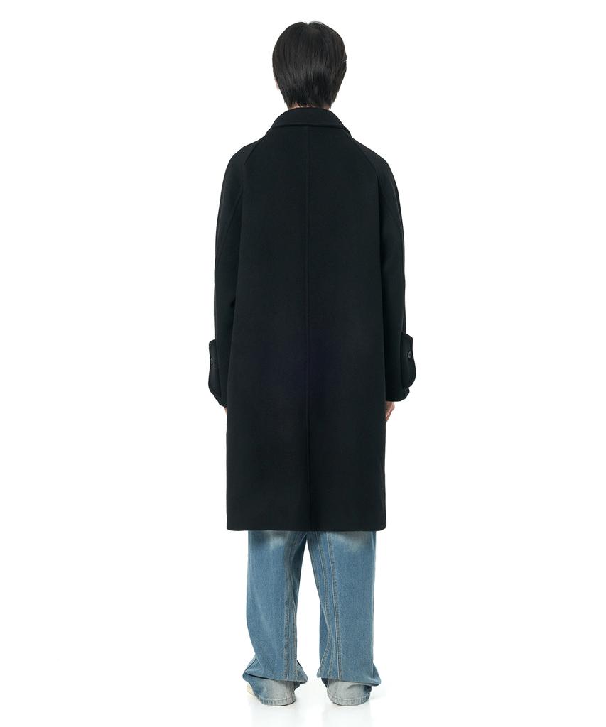 Openyard(Oy) F.Z Balmacaan Coat-Black