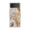 Роскошный чехол для Samsung Galaxy Z Flip 3 4 5G Funda Z Flip3 Прозрачный ПК Жесткий Противоударный Задняя крышка телефона Коке Ракушка Мрамор