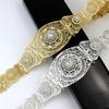 Fashion Dress Belt Crystal Wedding Jewelry Gold Color Metal Chain Link Length Adjustable