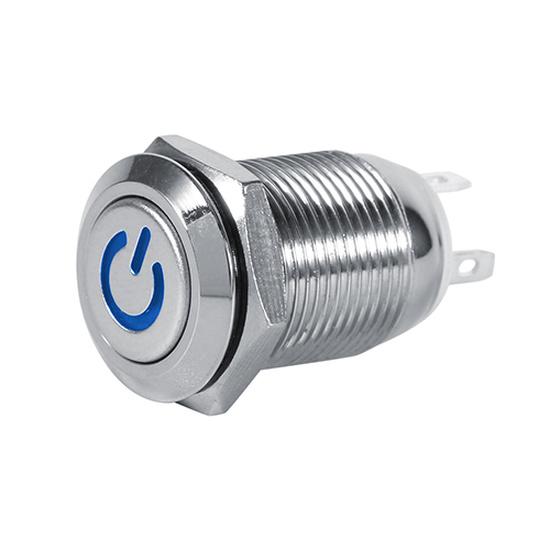 12mm Auto Power Push Button Switch Metal Momentary Type Red LED 2V High Quality Brand New Car Accessories New