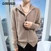 Standing Collar Zip Knitted Cardigan Women's Short Jacket Turtleneck Sweater Loose Casual Tops