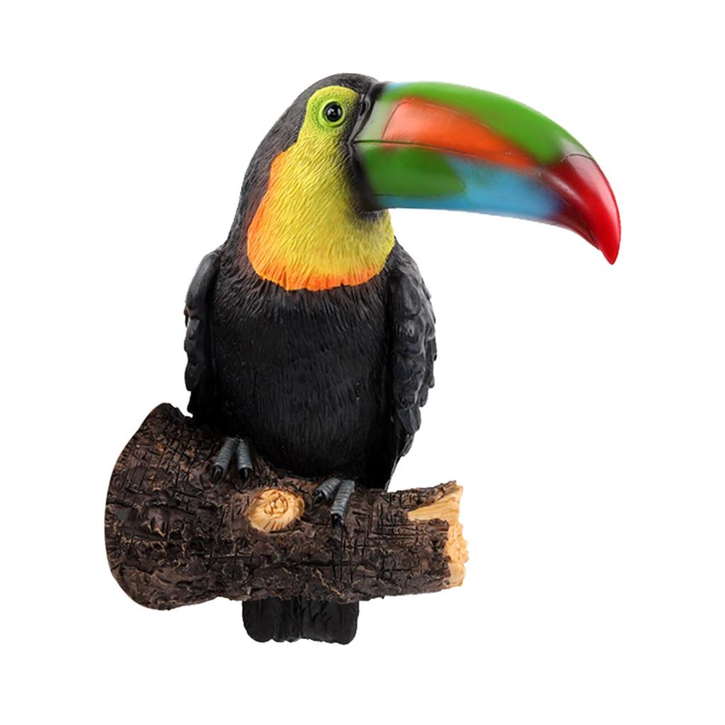 Resin Toucan Model Home Decoration Living Room Courtyard Bird Figurine Patio Hanging Ornaments Animal Figurine Toys