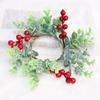 4шт рождественские свечи кольца искусственные ягоды свечи кольца венки