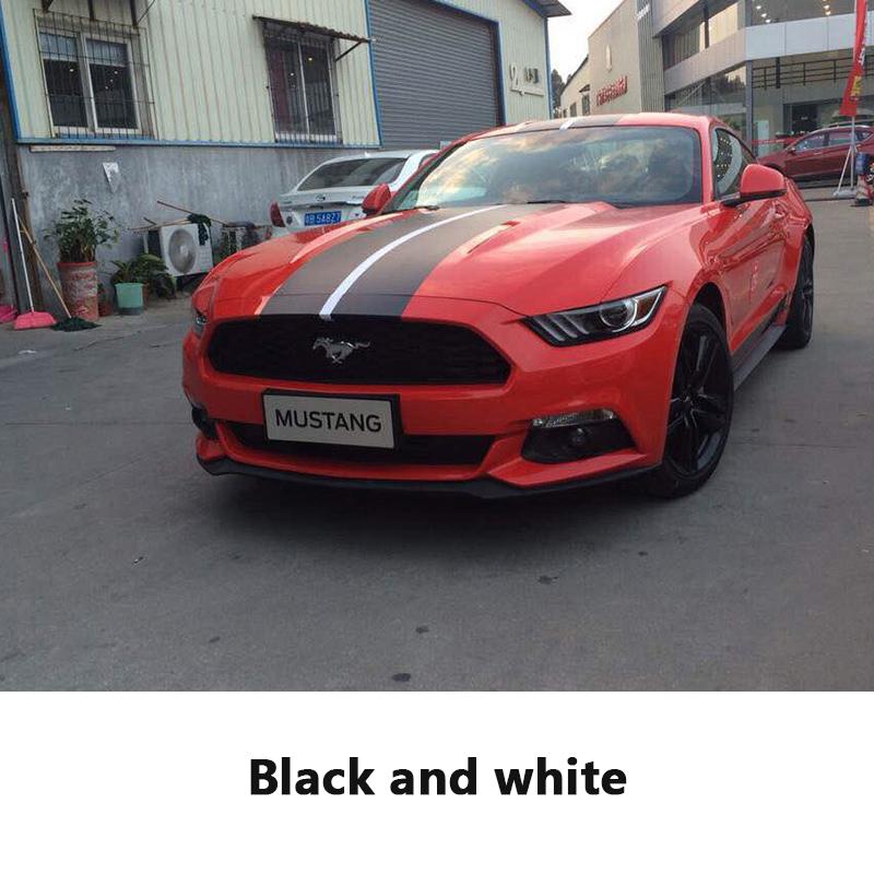 Для Ford Mustang 15-20 узор из углеродного волокна, полный кузов, гирлянда, декоративная наклейка, капот двигателя