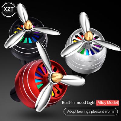 Автомобильный кондиционер, освежитель воздуха, светодиодный сплав, автоматическая вытяжка, зажим для духов, свежий аромат ароматерапии, атмосфера, свет, новый