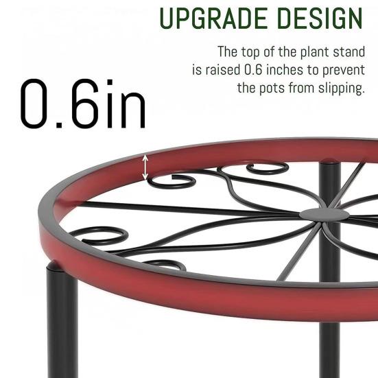 5 шт. подставки для цветочных горшков, полые, большие несущие антикоррозийные устойчивые держатели для растений из углеродистой стали, в помещении и на открытом воздухе