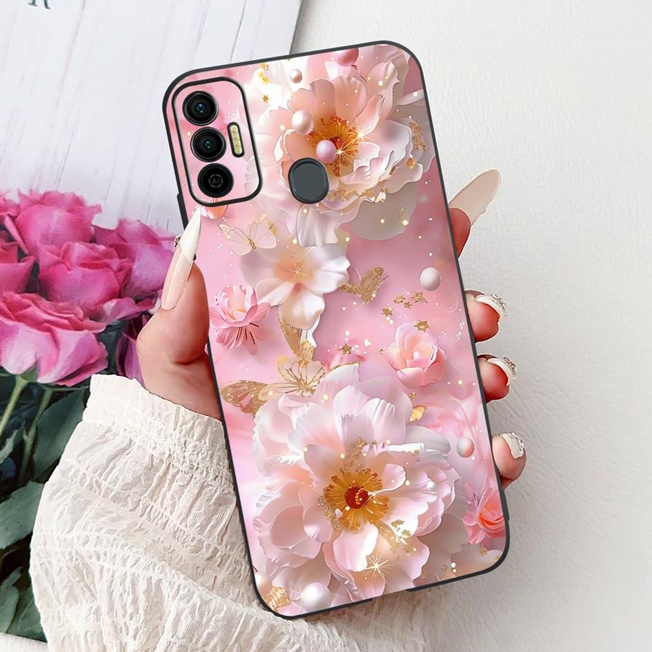 Для Tecno Spark 7 Чехол KF6 KF6j KF6i Обложка Милый Модный Кот Цветок Мягкий Силиконовый Защитник Для Tecno Spark 7P 7T Spark7 Pro Capa