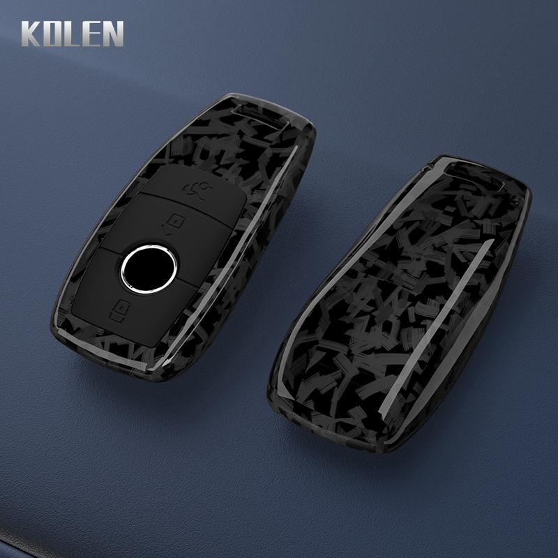 Чехол для автомобильного ключа из углеродного волокна ABS для Mercedes Benz ABCES Class W204 W205 W212 W213 W176 GLC CLA AMG W177 X167 W463