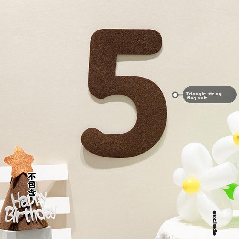 MODUO Birthday Scene Decoration Balloon, Thickened Non-Woven Fabric Number 1 for Birthday