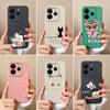 For Redmi Note 14S 12S 11S 12Turbo 11 12 14 12R 11E 11T Pro Plus 4G 5G Phone Covers Chubby Kitten Pattern Soft Silicone Anti Slip Shell For Redmi Capa