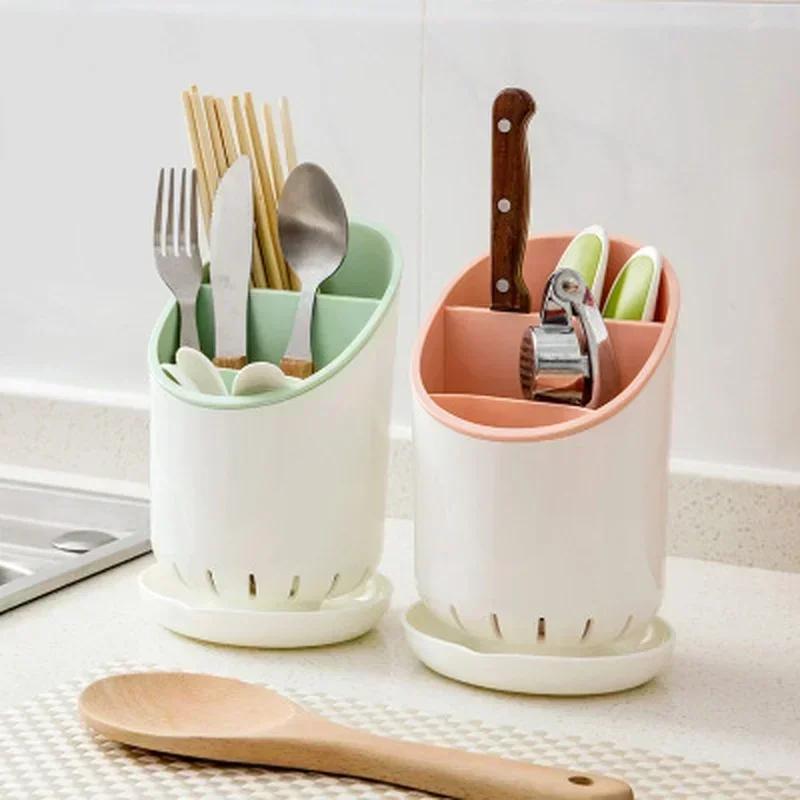 Kitchen Storage Tools Fork Draining Rack Knife Organizer Drainer Drying Rack for Spoon Chopsticks Holder Accessories Supplies