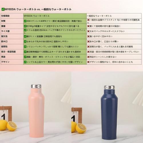 MYEEDA 500ml Thermos Stainless Steel Water Bottle, Stylish, Easy to Clean, Direct Drinking, Insulated, for Girls and Boys, Stylish, Lightweight, Keeps