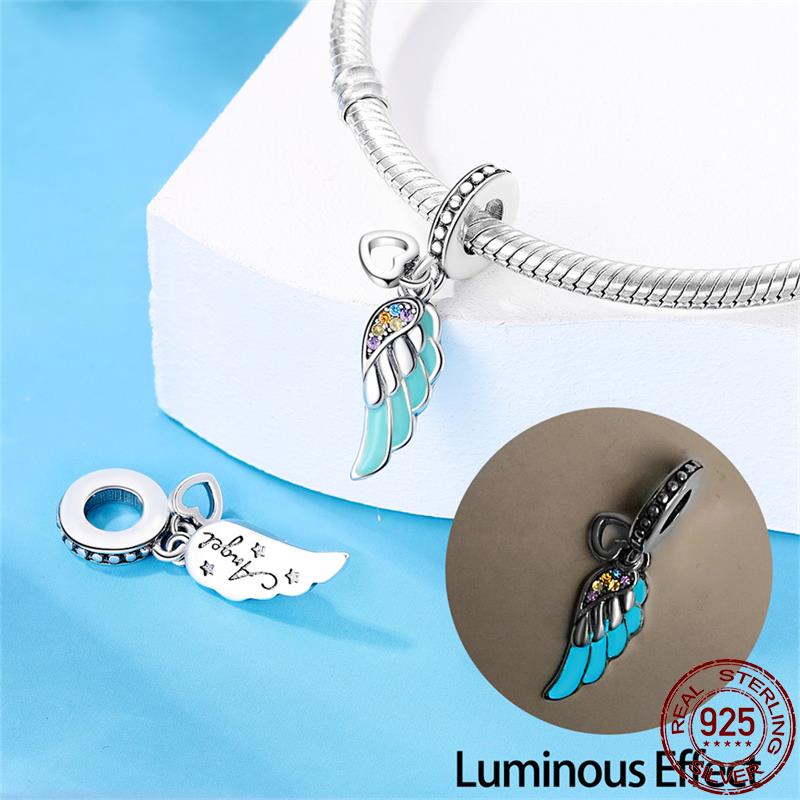 Original 100% sS925 Sterling Silver Luminous Octopus Ocean Series Charms Fit Bracelet DIY Beads Ms Jewelry Gift New In
