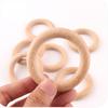 10Pcs Unfinished Solid Wooden Rings 40-100MM Natural Wood Rings for Macrame DIY Crafts Wood Hoops Ornaments Connectors Jewelry Making