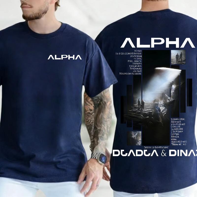 Rapper Alpha Djadja Dinaz Album 2026 Graphic TShirts Mens Hip Hop Gothic Short Sleeve T Shirt Pure Cotton Tshirt Streetwear